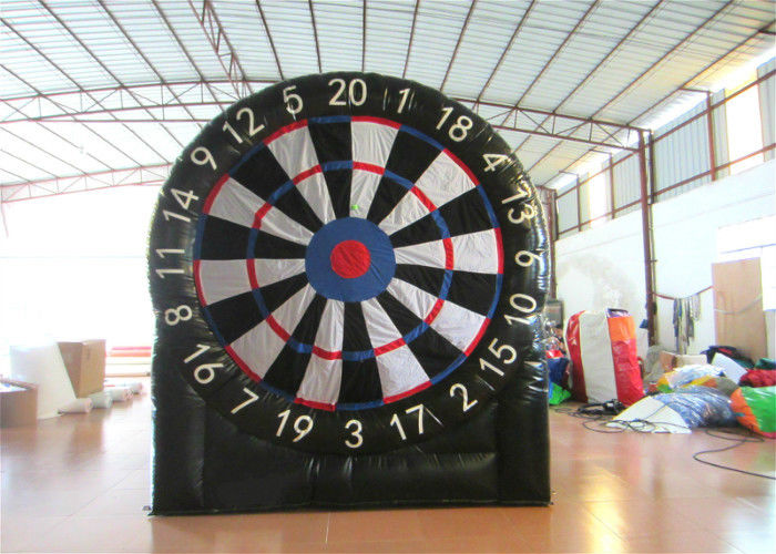 Indoor Giant Inflatable Sports Games Inflatable Foot Darts 3 X 3.3m Digital Printing