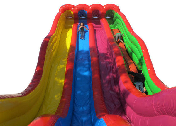 Funny Outdoor Water Slides , Colorful Blow Up Pool Slides For Inground Pools