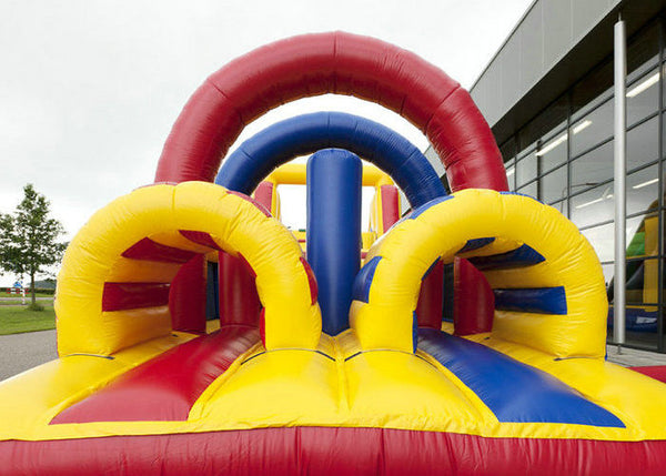 Outdoor Games Obstacle Course Jump House , Moon Bouncy Obstacle Course Rental