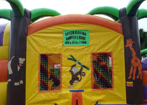 Backyard Fun Obstacle Course Bouncer Race , Outdoor Games Bouncy Assault Course