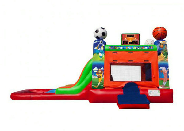 Sports Wet / Dry Inflatable Bouncer Combo House Games For Commercial Events