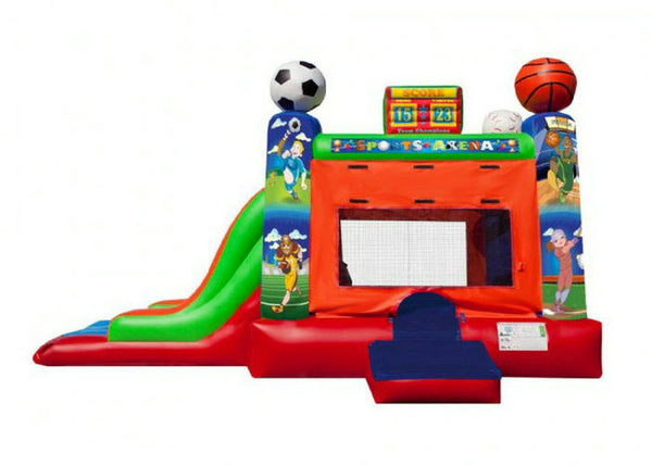 Sports Wet / Dry Inflatable Bouncer Combo House Games For Commercial Events