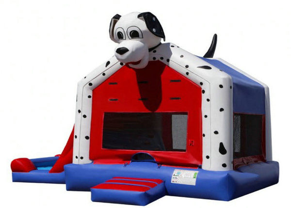 Spotty Dog Inflatable Bounce House Jumping Bouncer 0.9mm Plato PVC For Amusement Park