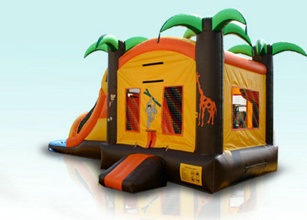 Yellow Fun City Inflatable Bouncer Combo Environmental Friendly