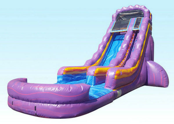Purple Attractive Kids Inflatable Water Slide Pressure-resistance