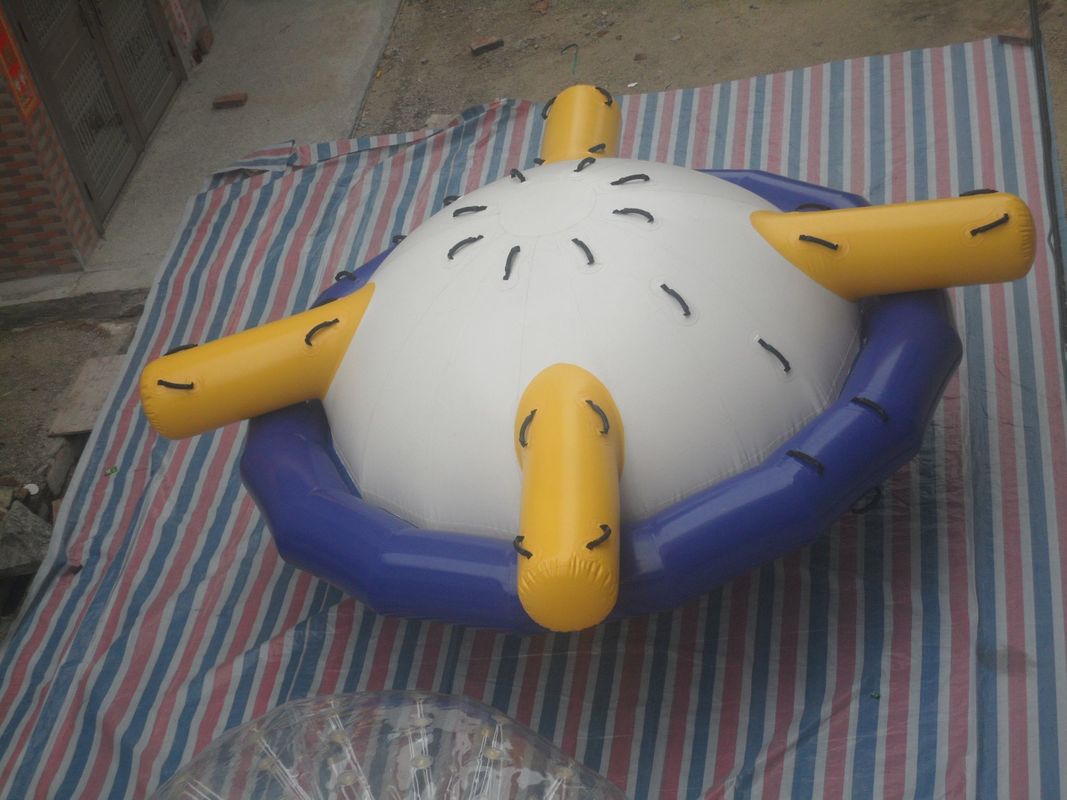 0.9mm PVC Tarpaulin Sealed Inflatable Saturn Obstacles For Water Park