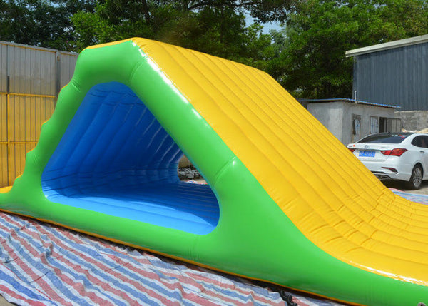 Commercial Inflatable Floating Freefall Water Slide Toy Logo Customized