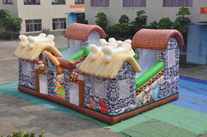 PVC Inflatable Stone Age Fun City Full Painting / Classic Inflatable Safari Jump