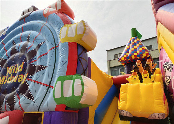 Funny city chirldren commercial inflatable bouncer house combo