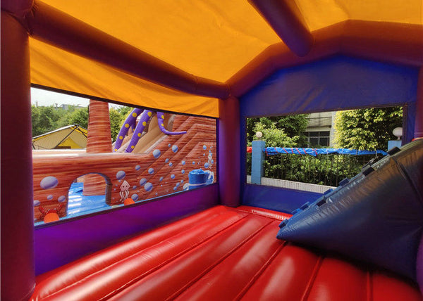 Funny city chirldren commercial inflatable bouncer house combo