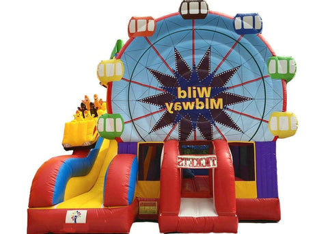Funny city chirldren commercial inflatable bouncer house combo