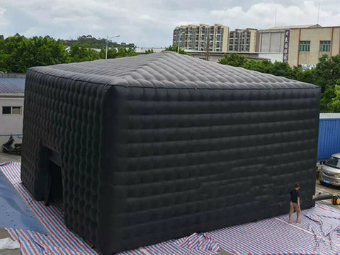 Black Large Inflatable Cube Tent Party Disco Booth Nightclub Outdoor