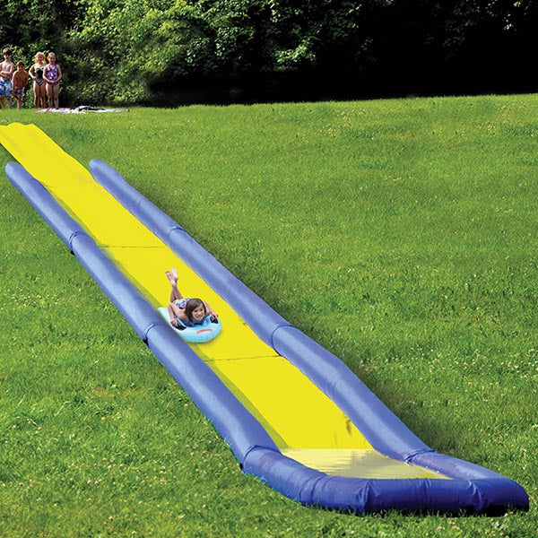 Inflatable World'S Longest Backyard Water Slide Summer Slip and Slide