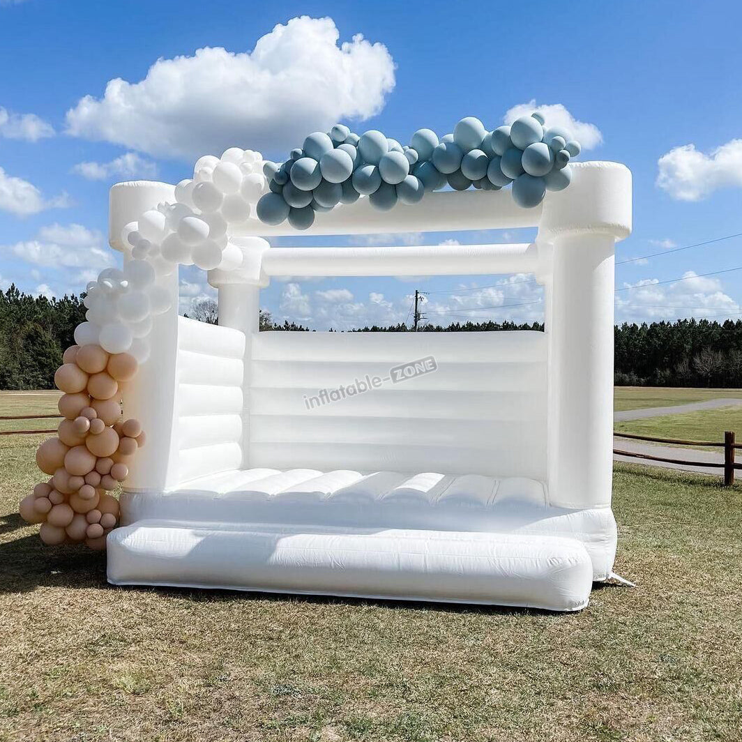 White wedding bounce house infltable bouncy castle jumper
