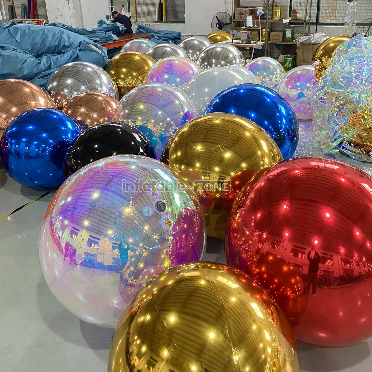 Inflatable Mirror Balloon Party Large Disco Balls Inflatable Reflective Mirror Air Tight Ball