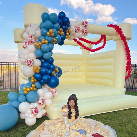 Pastel Yellow Wedding Bounce House