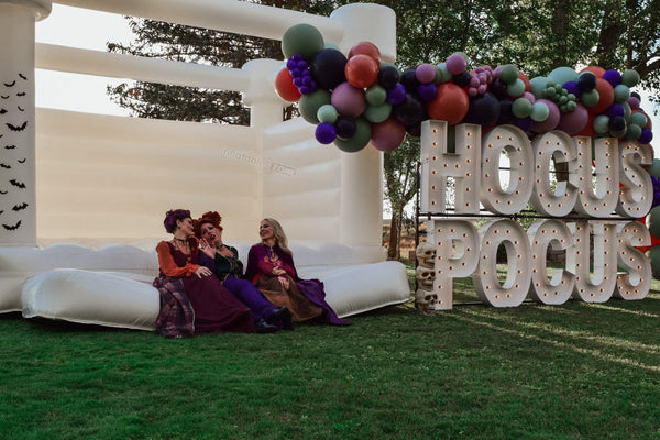 White Bounce House For Party