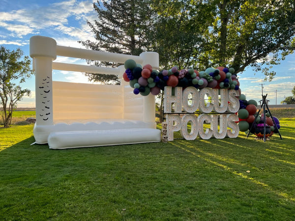 White Bounce House For Party