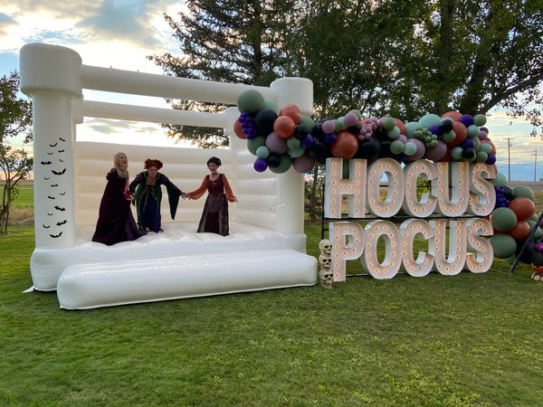 White Bounce House For Party