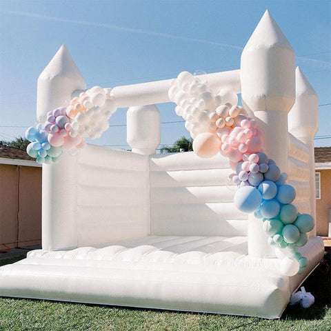 White Wedding Bounce House, Romantic White Bouncy Castle