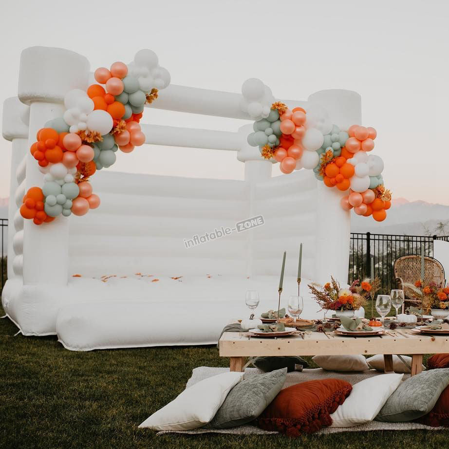 White Wedding Bounce House Jumpers Inflatable Bouncy Castle