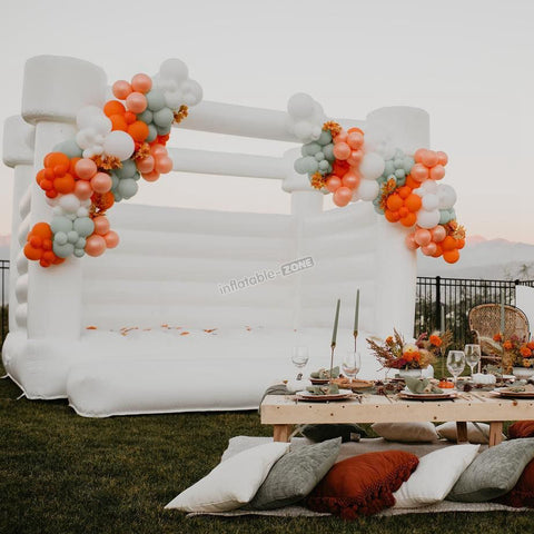 White Wedding Bounce House Jumpers Inflatable Bouncy Castle