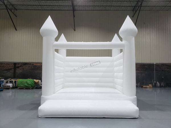 Inflatable White Jumper Bouncer Castle Jumping Bed Wedding Bouncy House