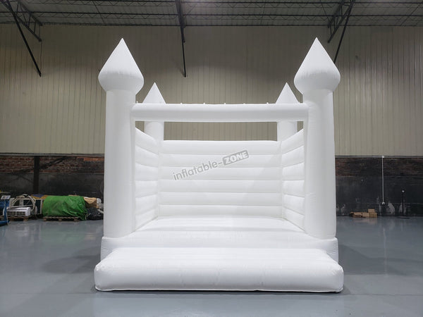 Inflatable white Jumper Bouncer Castle Jumping Bed Wedding Bouncy House