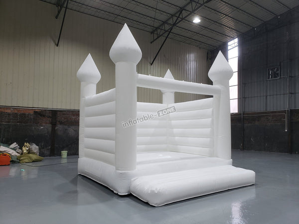 Inflatable White Jumper Bouncer Castle Jumping Bed Wedding Bouncy House