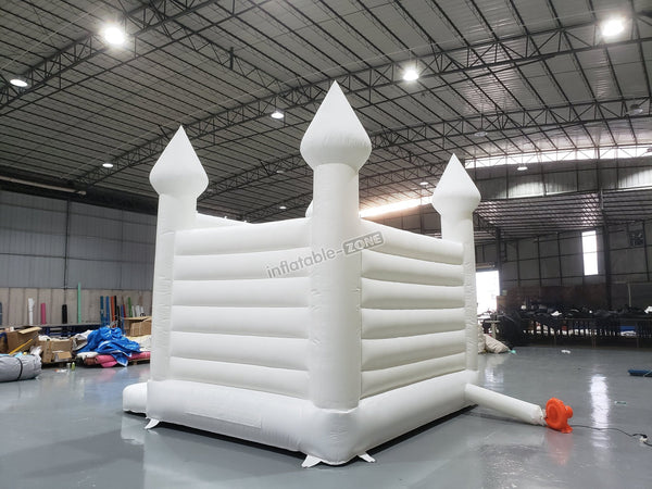 Inflatable White Jumper Bouncer Castle Jumping Bed Wedding Bouncy House