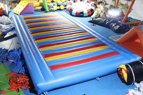 Rainbow Outdoor Inflatable Jump Pad For Kids PVC Tarpaulin Inflatable Jump Bag