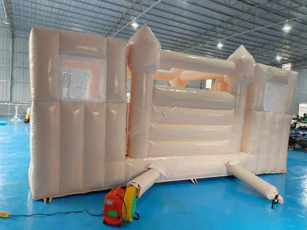 Peach Bounce House Jumping Castle With Slide Outdoor Fun Bouncy House