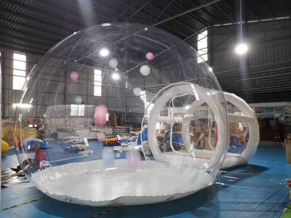 Big Inflatable Balloon Bubble House Tent With Tunnel Clear Inflatable Dome Igloo Tent