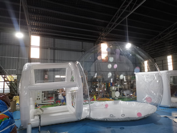 Big Inflatable Balloon Bubble House Tent With Tunnel Clear Inflatable Dome Igloo Tent