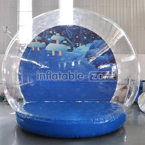 Popular Life Size Snowglobe Clear Dome Tent Inflatable Snow Globe With Blowing Snow