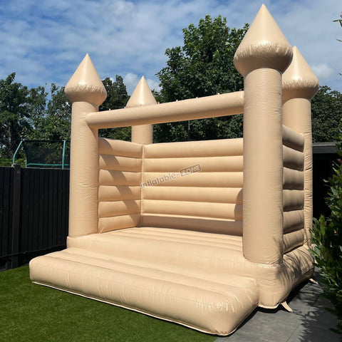 Peach Color Wedding Bounce House Romantic Bouncy Castle