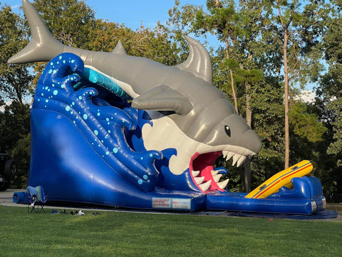 Inflatable Shark Water Slide, Giant Inflatable Water Slide For Adult