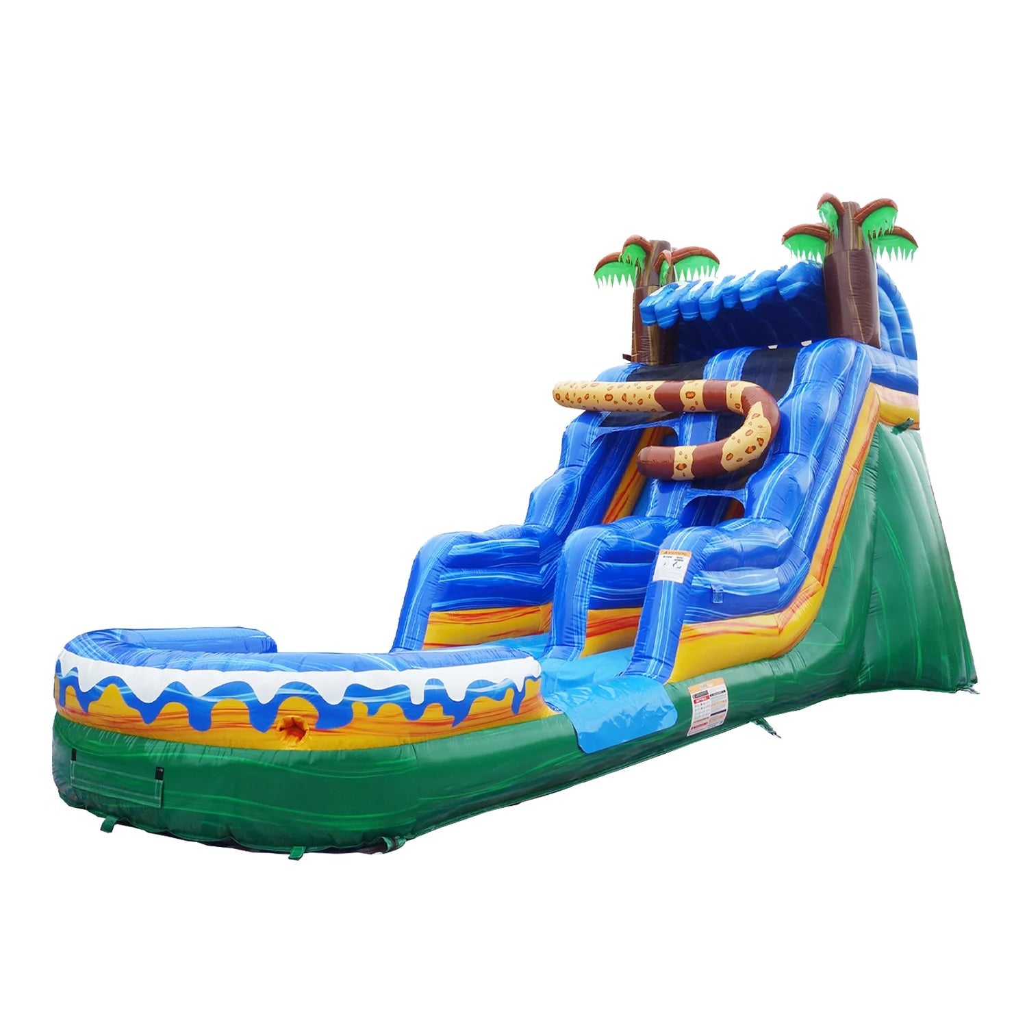 Jaguar Commercial Grade Inflatable Water Slide Into Pool Tropical Jungle Waterslide For Home