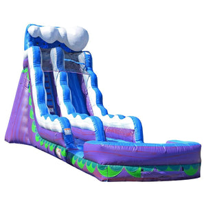 Mermaid Water Slide Inflatable With Splash Pool Wavy Slide Backyard Bouncers And Party
