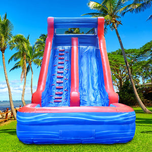 Inflatable Water Slide Commercial Grade Giant Pool Inflatable Water Slide For Outdoor Fun
