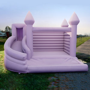 Pastel Purple Bouncy House With Slide Romantic Bounce House Castle