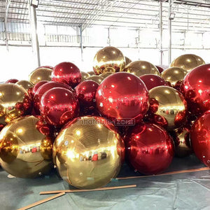Inflatable Mirror Ball Party Inflatable Shiny Brite Christmas Balls For Event Decoration