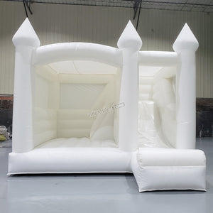 White Bounce House With Slide For Wedding/Party