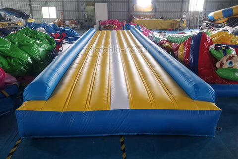 Blue Yellow White Tumble Track Air Trampoline Track Inflatable Gymnastics Mat For Training Exercise