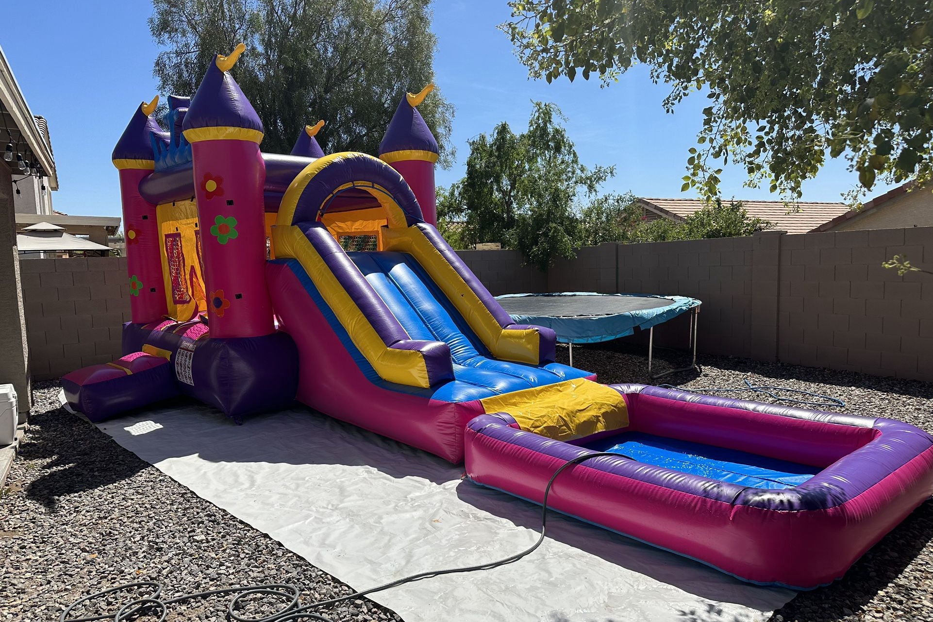 Bounce House Combo With Pool Wet Dry Jumping Castle Water Slip And Slide Near Me