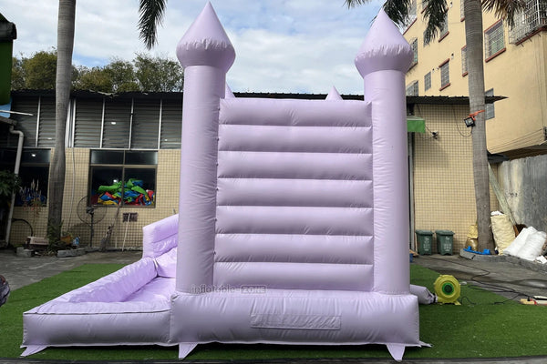 Pastel Purple Bouncy House With Slide Romantic Bounce House Castle