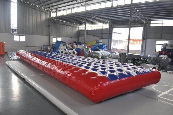 Red And Blue Inflatable Tumble Track Air Gymnastics Bounce Track