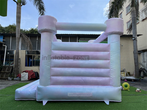 Commercial tie dye Inflatable Wedding Castle White Jumper Bouncer Colorful Bounce House for party and events