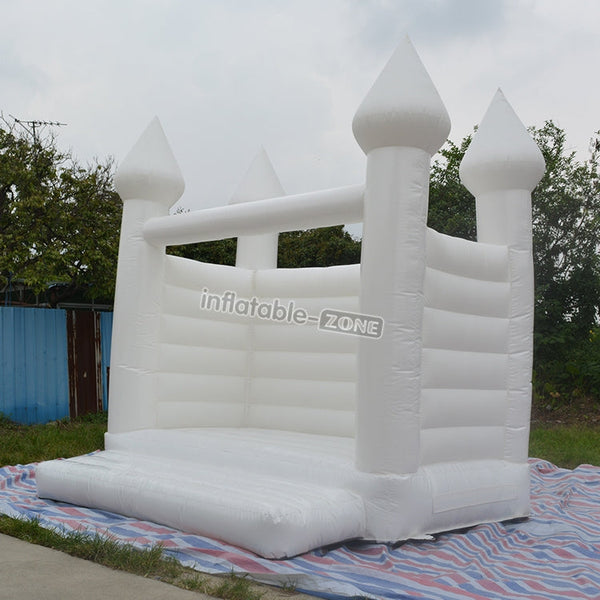 Free shipping small wedding jumping castle/white inflatable castle on sale