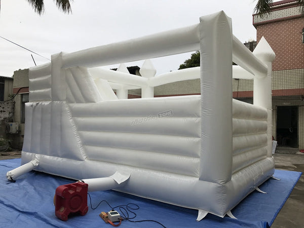 inflatable slide bouncer combo,Inflatable Wedding Bounce House White Jumping Castle with Slide